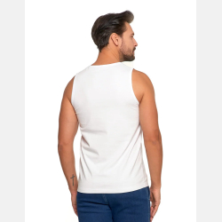 Tank top męski bawełniany koszulka bez rękawów BIAŁA MORAJ